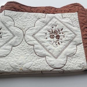 Quilt Bedspread 3piece Embroidery Fancy Warm Soft